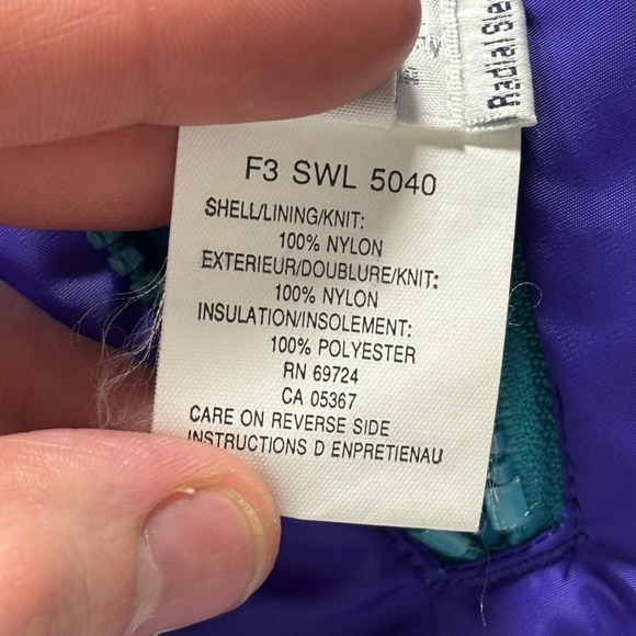 Vintage Columbia Outdoor‎ Jacket M 90s Ski Color block Zip Up Reversible Coat - Picture 9 of 12